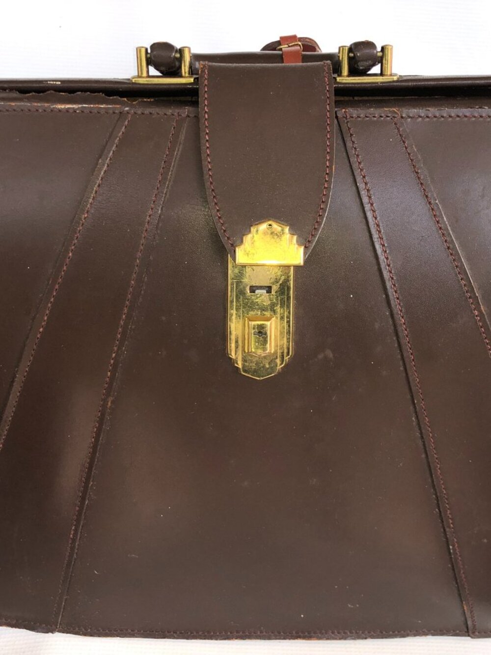 Vintage Hugo Bosca Leather Briefcase U.S. Property